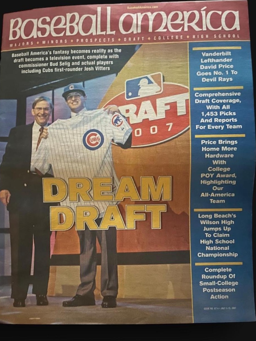 Baseball America Dream Draft 2007 Magazine Cover - Cubs Feature
